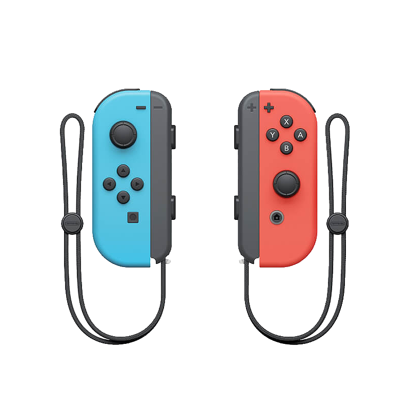 Nintendo switch with neon hot sale blue and red controllers