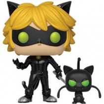 Funko Pop Miraculous Cat Noir With Plagg 360